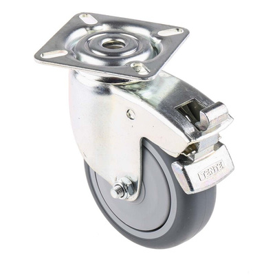 Tente Braked Swivel Castor Wheel, 75kg Capacity, 75mm Wheel