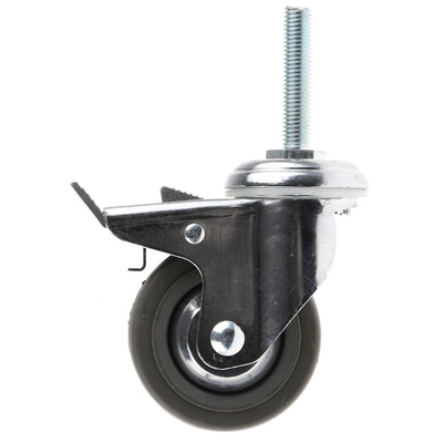 Guitel Hervieu Braked Swivel Castor Wheel, 70kg Capacity, 80mm Wheel