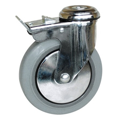 Guitel Hervieu Braked Swivel Castor Wheel, 80kg Capacity, 100mm Wheel