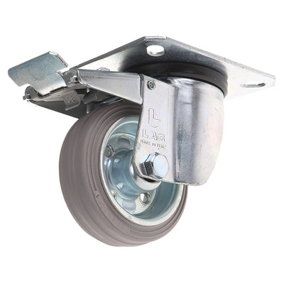 LAG Braked Swivel Castor Wheel, 60kg Capacity, 80mm Wheel