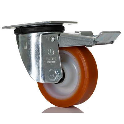 LAG Braked Swivel Castor Wheel, 200kg Capacity, 100mm Wheel