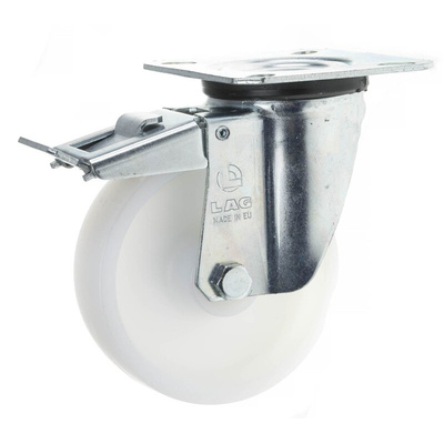 LAG Braked Swivel Castor Wheel, 120kg Capacity, 100mm Wheel