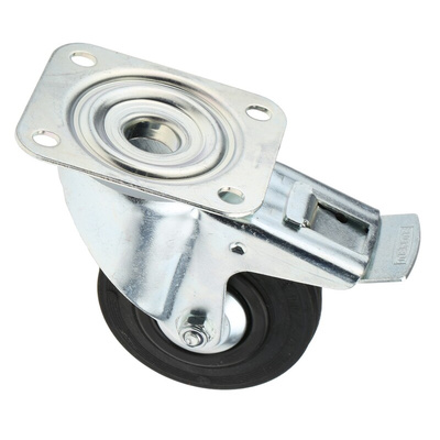 Tente Braked Swivel Castor Wheel, 75kg Capacity, 100mm Wheel