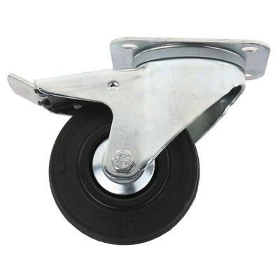 Tente Braked Swivel Castor Wheel, 75kg Capacity, 100mm Wheel
