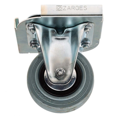 Zarges Fixed Castor Wheel, 90kg Capacity, 100mm Wheel
