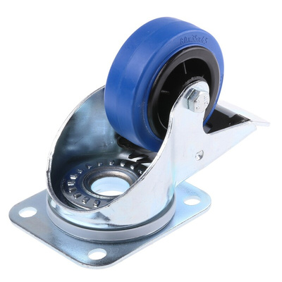 Tente Braked Swivel Castor Wheel, 70kg Capacity, 80mm Wheel