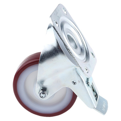 Tente Braked Swivel Castor Wheel, 150kg Capacity, 100mm Wheel