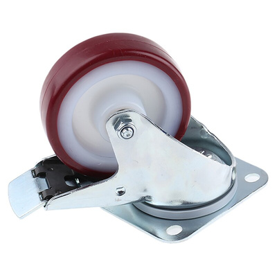 Tente Braked Swivel Castor Wheel, 150kg Capacity, 100mm Wheel