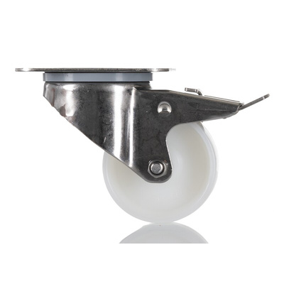 Tente Braked Swivel Castor Wheel, 200kg Capacity, 80mm Wheel