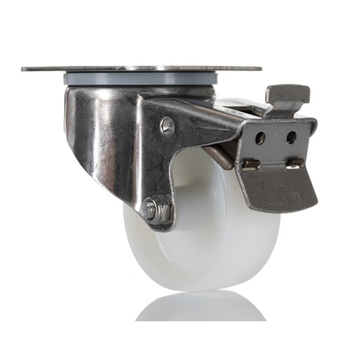Tente Braked Swivel Castor Wheel, 200kg Capacity, 80mm Wheel