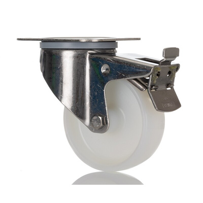 Tente Braked Swivel Castor Wheel, 200kg Capacity, 100mm Wheel