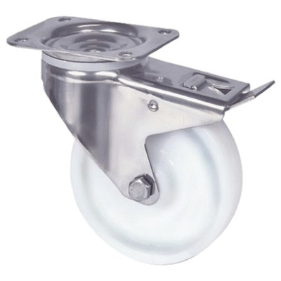 Tente Braked Swivel Castor Wheel, 200kg Capacity, 125mm Wheel