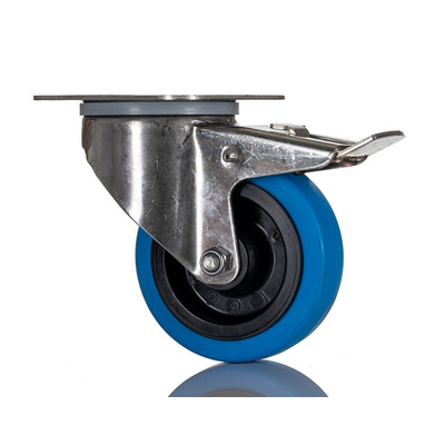 Tente Braked Swivel Castor Wheel, 160kg Capacity, 100mm Wheel