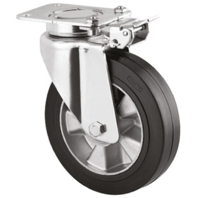 Tente Braked Swivel Castor Wheel, 450kg Capacity, 200mm Wheel