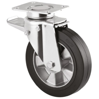 Tente Braked Swivel Castor Wheel, 450kg Capacity, 200mm Wheel