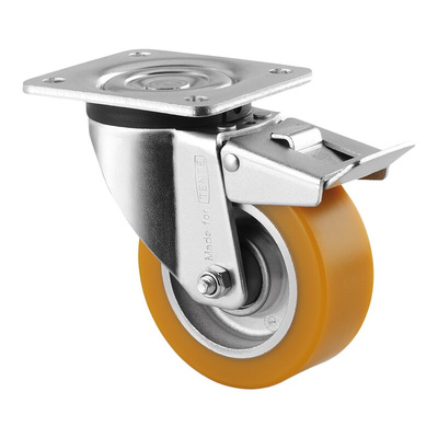 Tente Braked Swivel Castor Wheel, 300kg Capacity, 100mm Wheel