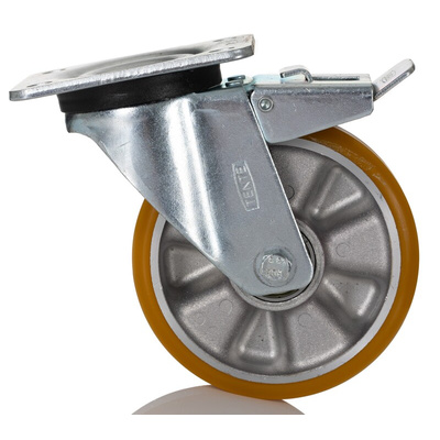 Tente Braked Swivel Castor Wheel, 300kg Capacity, 125mm Wheel
