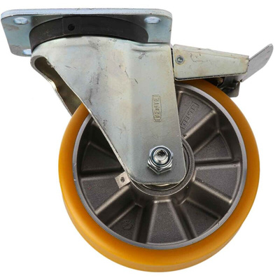Tente Braked Swivel Castor Wheel, 600kg Capacity, 160mm Wheel