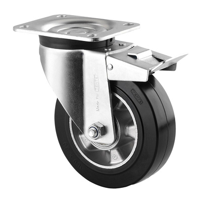 Tente Braked Swivel Castor Wheel, 350kg Capacity, 160mm Wheel
