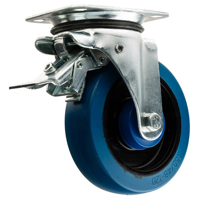 Guitel Hervieu Braked Swivel Castor Wheel, 400kg Capacity, 160mm Wheel
