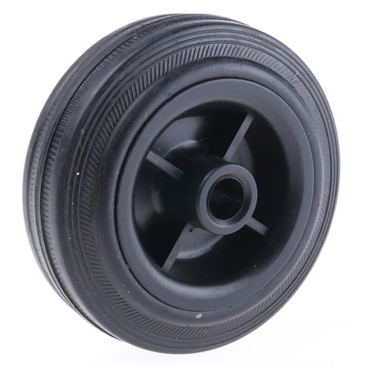 Guitel Hervieu Black Rubber Abrasion Resistant Trolley Wheel, 100kg