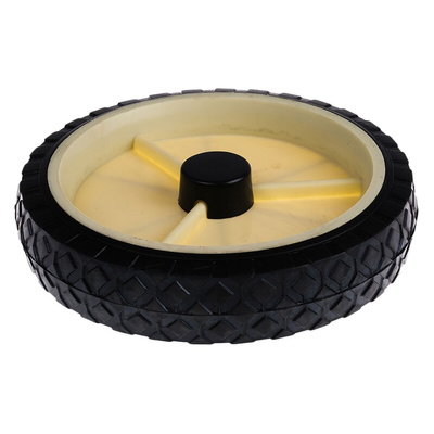 Guitel Hervieu Black, White Rubber Trolley Wheel, 50kg