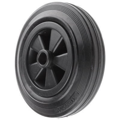 Guitel Hervieu Black Rubber Ageing Resistant Trolley Wheel, 200kg