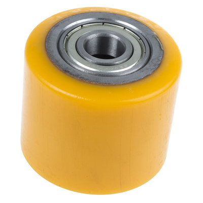 Guitel Hervieu Grey, Yellow Polyurethane Abrasion Resistant Trolley Wheel, 600kg