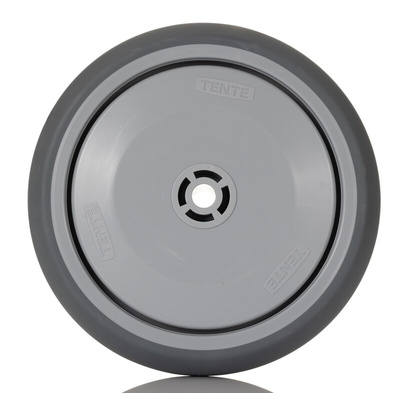 Tente Grey Rubber Non-Marking Trolley Wheel, 100kg