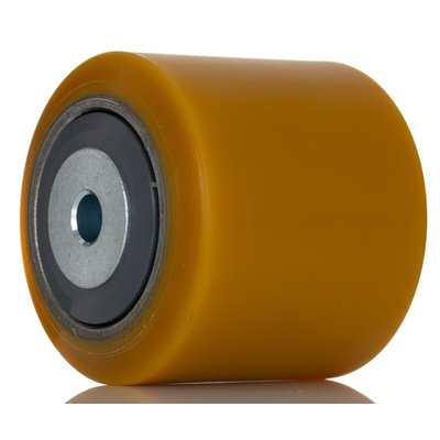 Tente Yellow Polyurethane Sealed Bearings Trolley Wheel, 800kg