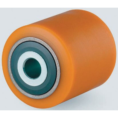 Tente Yellow Polyurethane Sealed Bearings Trolley Wheel, 700kg