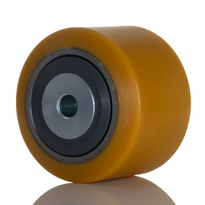 Tente Yellow Polyurethane Sealed Bearings Trolley Wheel, 600kg