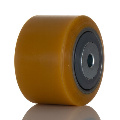 Tente Yellow Polyurethane Sealed Bearings Trolley Wheel, 600kg