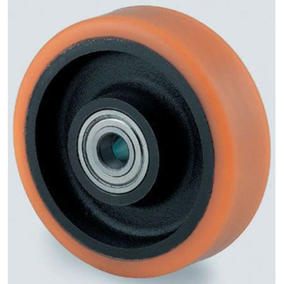 Tente Brown Polyurethane Corrosion Resistant Trolley Wheel, 700kg