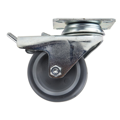 Tente Braked Swivel Castor Wheel, 80kg Capacity, 75mm Wheel
