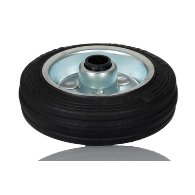 Tente Black Rubber Roller Bearing Trolley Wheel, 70kg