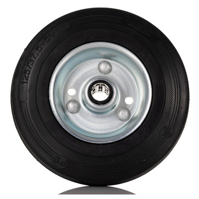 Tente Black Rubber Roller Bearing Trolley Wheel, 100kg