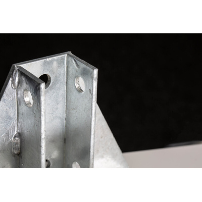 RS PRO Hot Dipped Galvanised Base Plate, 215 x 40 x 152mm