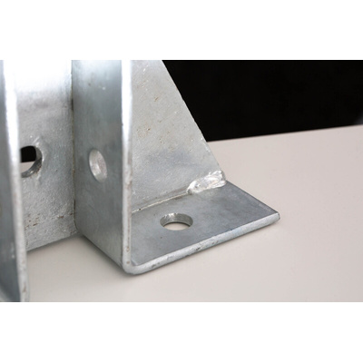 RS PRO Hot Dipped Galvanised Base Plate, 215 x 40 x 152mm