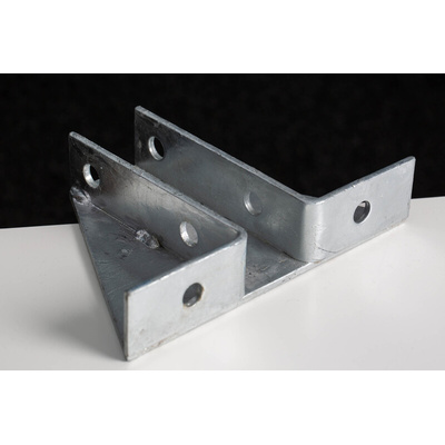 RS PRO Hot Dipped Galvanised Base Plate, 215 x 40 x 152mm