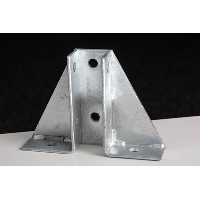 RS PRO Hot Dipped Galvanised Base Plate, 215 x 40 x 152mm