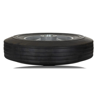 RS PRO Black Rubber Corrosion Resistant Trolley Wheel, 600kg
