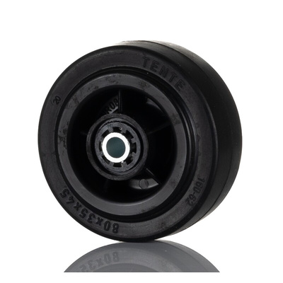 Tente Black Rubber Non-Marking Trolley Wheel, 70kg