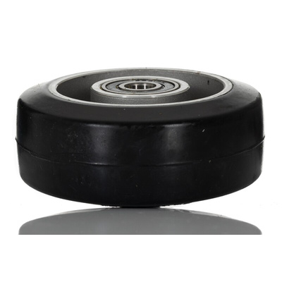 RS PRO Black Rubber Abrasion Resistant, Quiet Operation Trolley Wheel, 160kg
