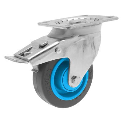 Guitel Hervieu Braked Swivel Castor Wheel, 200kg Capacity, 100mm Wheel