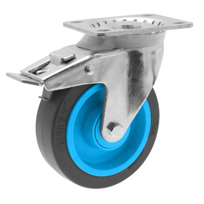 Guitel Hervieu Braked Swivel Castor Wheel, 250kg Capacity, 125mm Wheel
