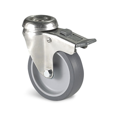 Guitel Hervieu Braked Swivel Castor Wheel, 60kg Capacity, 75mm Wheel