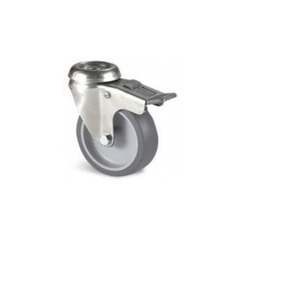 Guitel Hervieu Braked Swivel Castor Wheel, 80kg Capacity, 100mm Wheel