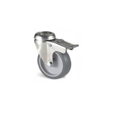 Guitel Hervieu Braked Swivel Castor Wheel, 80kg Capacity, 125mm Wheel