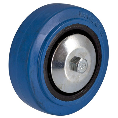 Guitel Hervieu Black, Blue Rubber Quiet Operation Trolley Wheel, 150kg